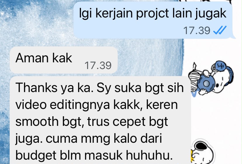 Original WhatsApp feedback about smooth and fast video editing